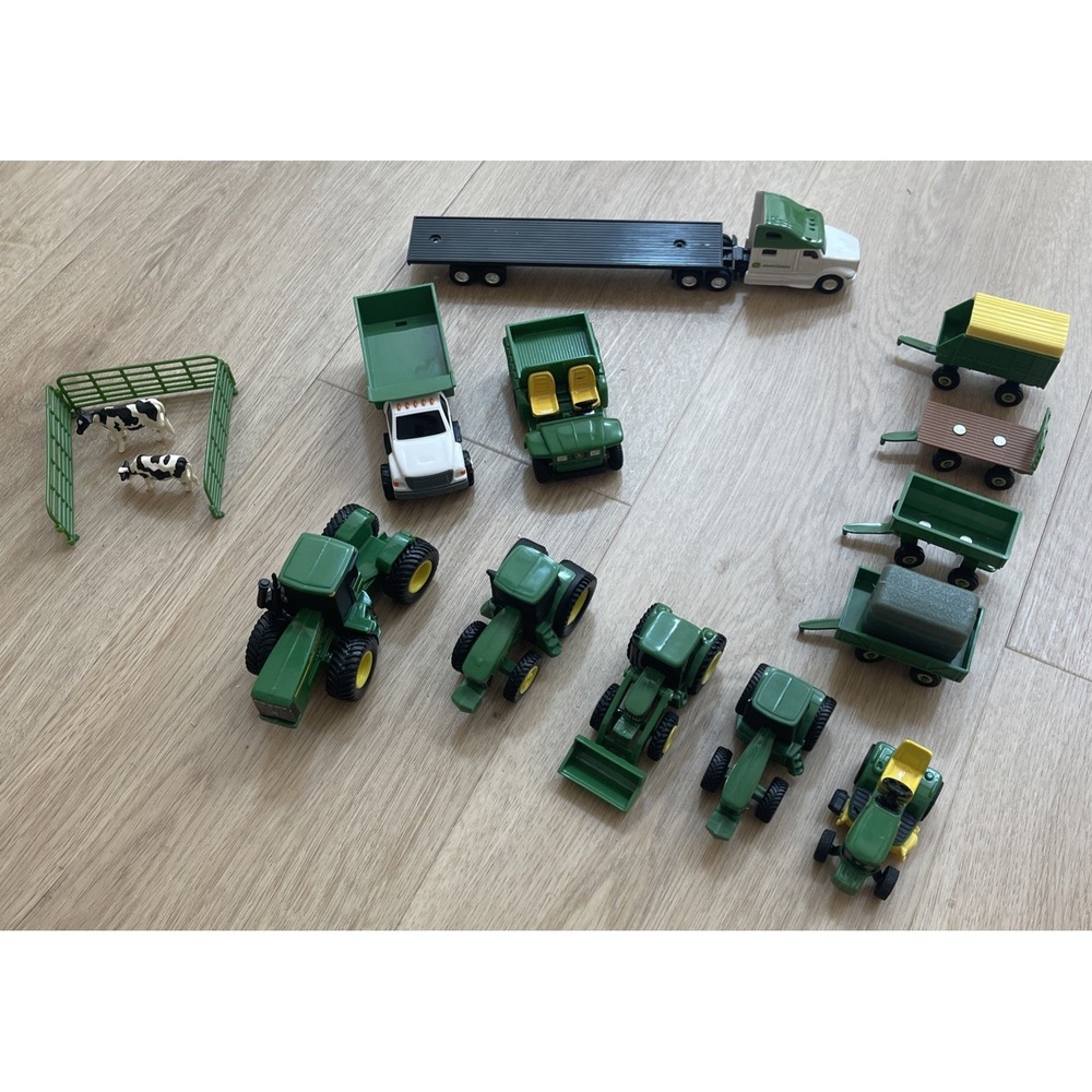 Vintage ERTL John Deere Tractors & Implements Lot  - Adult Owned & Displayed !